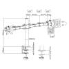 ACT AC8326 Dual Monitor Arm Office Solid Pro 10"-32" Black AC8326
