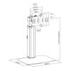 ACT AC8331 Free Standing Gas Spring Monitor Arm Office 10"-32" Black AC8331