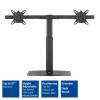 ACT AC8332 Free Standing Gas Spring Dual Monitor Arm Office Crossbar 10"-27" Black AC8332
