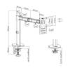 ACT AC8335 Single Monitor Arm Office 17"-32" Silver AC8335