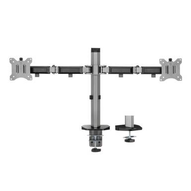 ACT AC8336 Dual Monitor Arm Office 17"-32" Silver AC8336