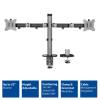 ACT AC8336 Dual Monitor Arm Office 17"-32" Silver AC8336