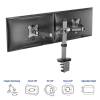 ACT AC8336 Dual Monitor Arm Office 17"-32" Silver AC8336