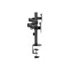 EQuip 17"-32" Articulating Dual Monitor Desk Mount Bracket Black 650157