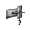 EQuip 17"-32" Articulating Dual Monitor Desk Mount Bracket Black 650157