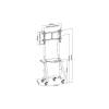 EQuip 37"-80" Heavy-Duty TV Cart Black 650608