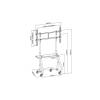 EQuip 60"-105" Heavy-Duty TV Cart Black 650609