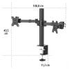 Hama Full Motion Double Monitor Arm 13"-35" Black 00118494