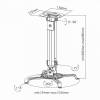 SBOX PM-18S Ceiling mount for projektor PM-18S