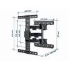 Gembird WM-65ST-01 Full-motion TV wall mount 32”-65” Black WM-65ST-01