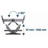 Gembird WM-80STR-01 Rotating full motion TV wall mount 40" - 80" Black WM-80STR-01