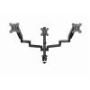 Gembird MA-DA3-01 Desk mounted adjustable mounting arm for 3 monitors full-motion 17"-27" Black MA-DA3-01