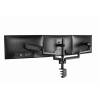 Gembird MA-DA3-01 Desk mounted adjustable mounting arm for 3 monitors full-motion 17"-27" Black MA-DA3-01