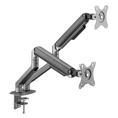 Gembird MA-DA2-05 Desk mounted adjustable double monitor arm 17"-32" Space Grey MA-DA2-05