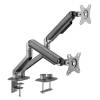 Gembird MA-DA2-05 Desk mounted adjustable double monitor arm 17"-32" Space Grey MA-DA2-05