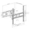 Manhattan Full-Motion TV Wall Mount with Post-Leveling Adjustment 32"-70" Black 462433