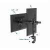 Gembird MA-D2-03 Adjustable desk mounted double monitor arm 17”-32” Black MA-D2-03