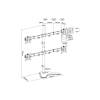 EQuip 17"-32" Articulating Quad Monitor Tabletop Stand Black 650127