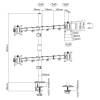 EQuip 17"-32" Articulating Quad Monitor Desk Mount Bracket Black 650159