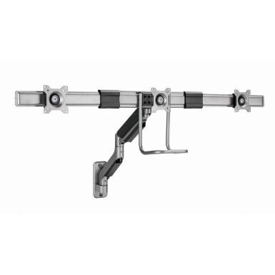 Gembird MA-WA3-01 Wall mounted adjustable monitor arm for 3 monitors 17"-27" Black MA-WA3-01 Gembird MA-WA3-01 Wall mounted adjustable monitor arm for 3 monitors 17"-27" Black MA-WA3-01