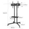Hama FITV Trolley Gurul&oacute;s Fali tart&oacute; 32"-75" Black 00220874