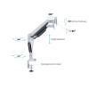 Multibrackets M Deskmount Gas Spring Dual 15"-27" White 7350073737086