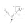 Multibrackets M Deskmount Gas Spring Dual 15"-27" White 7350073737086