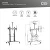 Digitus TV Cart 70-120" 140kg Black DA-90452