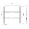 Manhattan Low-Profile Fixed TV Wall Mount 32"-70" Black 462396