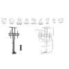 EQuip 650606 37"-65" Motorized Remote Control TV Stand 650606