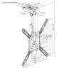 EQuip 23"-55" Ceiling Mount TV Bracket Black 650375