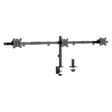 EQuip 17"-32" Articulating Triple Monitor Desk Mount Bracket Black 650158 EQuip 17"-32" Articulating Triple Monitor Desk Mount Bracket Black 650158