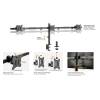 EQuip 17"-32" Articulating Triple Monitor Desk Mount Bracket Black 650158
