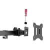 EQuip 17"-32" Articulating Triple Monitor Desk Mount Bracket Black 650158