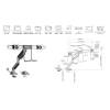 EQuip 17"-32" Dual Monitor Desk Mount Bracket Black 650161