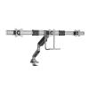 EQuip 17"-27" Triple Monitor Desk Mount Bracket Black 650162