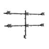 EQuip 17"-32" Articulating 6 Monitor Desk Mount Bracket Black 650160