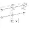 EQuip 17"-32" Articulating 6 Monitor Desk Mount Bracket Black 650160