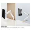 EQuip 17"-35" Premium Monitor Desk Mount Bracket White 650185