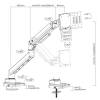EQuip 17"-49" Heavy-Duty Monitor Desk Mount Bracket Black 650180