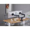 EQuip 17"-35" Heavy-Duty Dual Monitor Desk Mount Bracket Black 650182