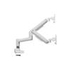 EQuip 17"-35" Heavy-Duty Dual Monitor Desk Mount Bracket White 650183