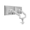 EQuip 17"-35" Heavy-Duty Dual Monitor Desk Mount Bracket White 650183