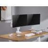 EQuip 17"-35" Heavy-Duty Dual Monitor Desk Mount Bracket White 650183