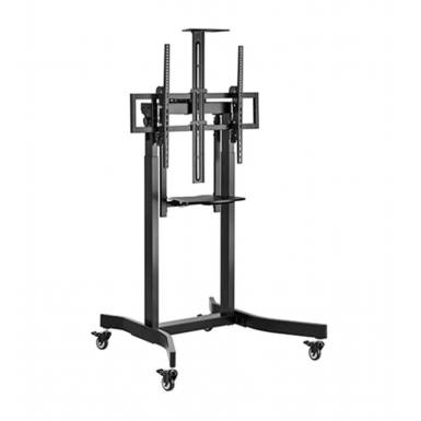 Gembird TVS-100T-01 Motorized height adjustable TV floor stand with caster wheels 55"-100" Black TVS-100T-01 Gembird TVS-100T-01 Motorized height adjustable TV floor stand with caster wheels 55"-100" Black TVS-100T-01