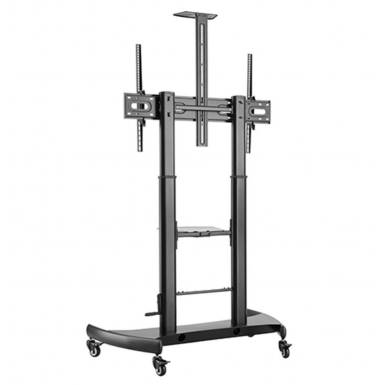 Gembird TVS-100T-02 Height adjustable TV floor stand with caster wheels 60"-100" Black TVS-100T-02