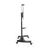 Gembird TVS-100T-02 Height adjustable TV floor stand with caster wheels 60"-100" Black TVS-100T-02