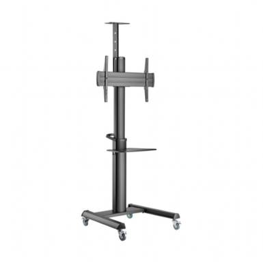Gembird TVS-70T-02 Aluminum TV floor stand with caster wheels 37"-70" Black TVS-70T-02 Gembird TVS-70T-02 Aluminum TV floor stand with caster wheels 37"-70" Black TVS-70T-02
