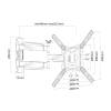 ACT Full Motion TV Wall Mount 23" to 55" VESA Black AC8354