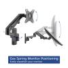 ACT AC8310 Monitor wall mount with gas spring 1 screen Black AC8310